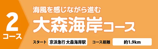 海風を感じながら進む大森海岸コース