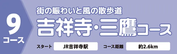 街の賑わいと風の散歩道吉祥寺・三鷹コース